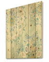 Watercolor mandalas III - Floral & Botanical Print on Natural Pine Wood