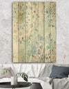 Watercolor mandalas III - Floral & Botanical Print on Natural Pine Wood