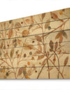 Copper Branches Composition - Lake House Print on Natural Pine Wood
