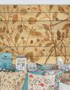 Copper Branches Composition - Lake House Print on Natural Pine Wood