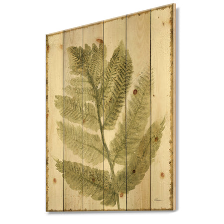 Simple Forest I - Floral & Botanical Print on Natural Pine Wood