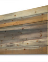 Misty Grey Beach - Nautical & Coastal Print on Natural Pine Wood