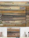 Misty Grey Beach - Nautical & Coastal Print on Natural Pine Wood