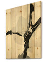Abstract Neutral III - Mid-Century Modern Print on Natural Pine Wood