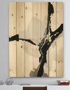 Abstract Neutral III - Mid-Century Modern Print on Natural Pine Wood
