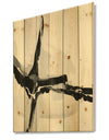 Abstract Neutral I - Mid-Century Modern Print on Natural Pine Wood