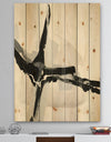 Abstract Neutral I - Mid-Century Modern Print on Natural Pine Wood