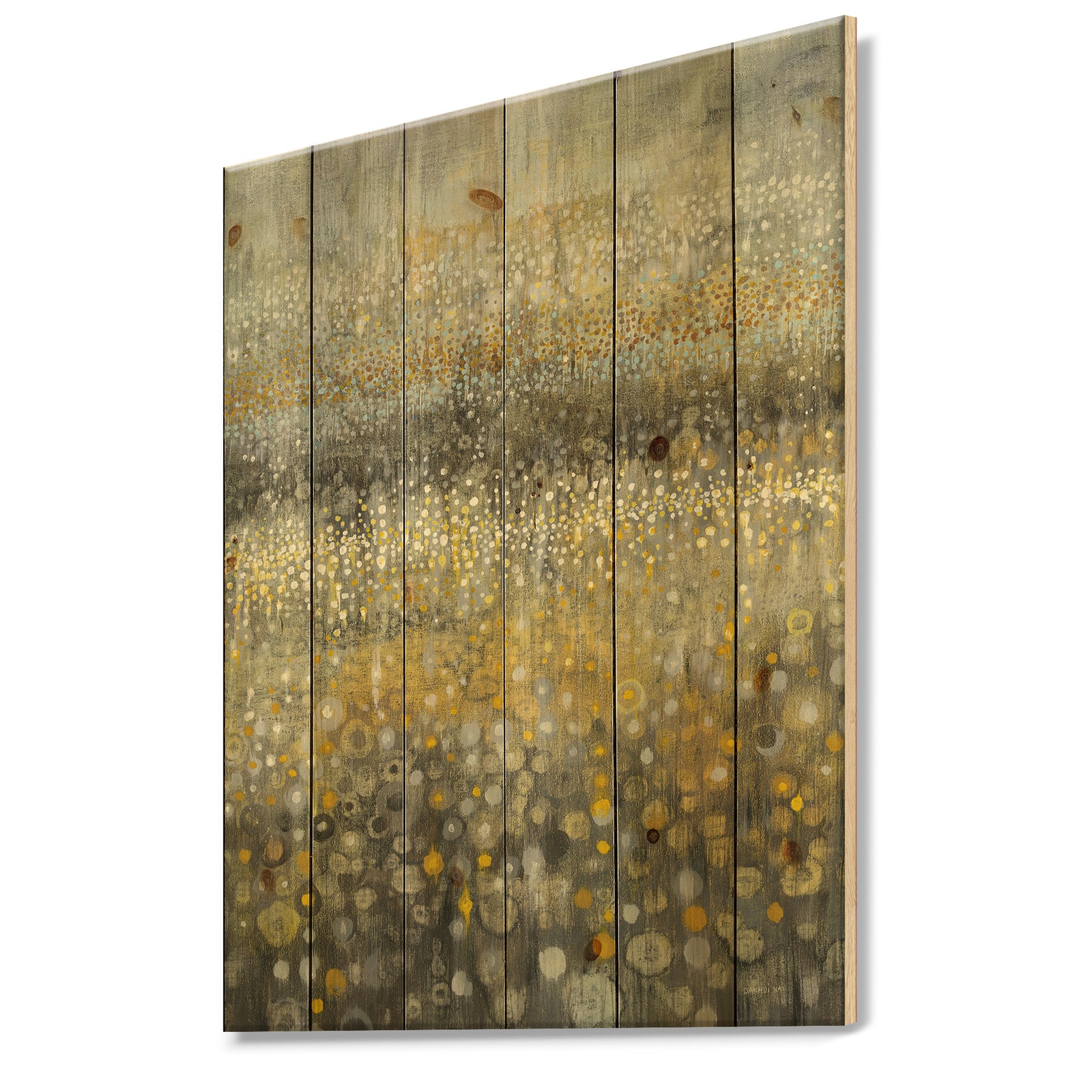 Galm Abstract III - Transitional Print on Natural Pine Wood