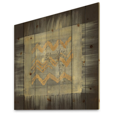 Galm Abstract I - Transitional Print on Natural Pine Wood