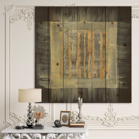 Galm Abstract II - Transitional Print on Natural Pine Wood
