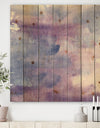 Watercolor Purple Haze II - Modern & Contemporary Print on Natural Pine Wood