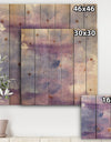 Watercolor Purple Haze II - Modern & Contemporary Print on Natural Pine Wood