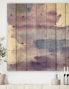 Watercolor Purple Haze I - Modern & Contemporary Print on Natural Pine Wood
