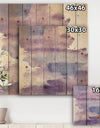 Watercolor Purple Haze I - Modern & Contemporary Print on Natural Pine Wood