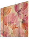 Shabby Flower III - Shabby Chic Print on Natural Pine Wood