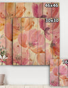 Shabby Flower III - Shabby Chic Print on Natural Pine Wood