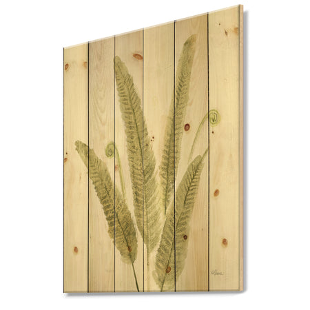 Simple Forest III - Farmhouse Print on Natural Pine Wood