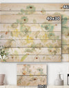 Aqua Rose Natural Element - Farmhouse Print on Natural Pine Wood