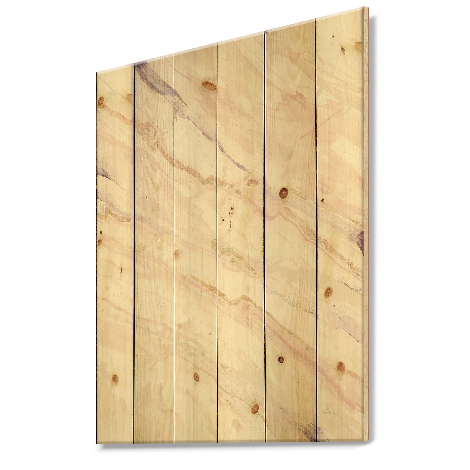 Copper Dreams Geometric - Modern Farmhouse Print on Natural Pine Wood