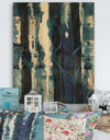 Deep Woods II Indigo - Country Charm Print on Natural Pine Wood
