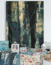 Deep Woods I Indigo - Country Charm Print on Natural Pine Wood