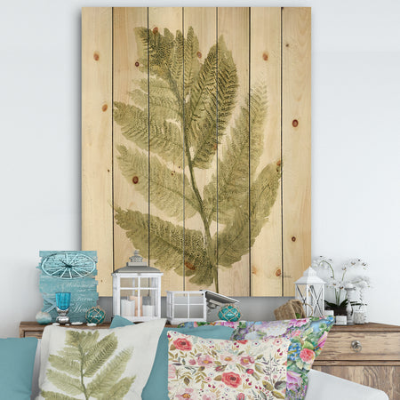 Simple Forest IV - Farmhouse Print on Natural Pine Wood