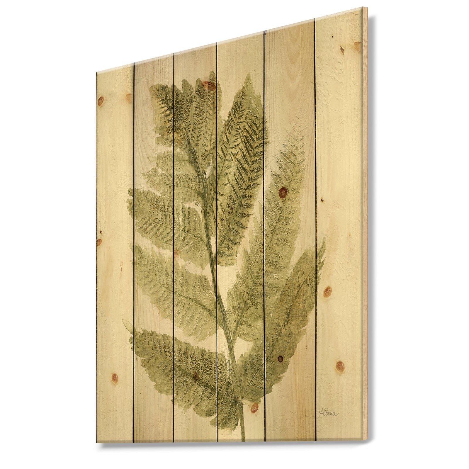 Simple Forest IV - Farmhouse Print on Natural Pine Wood