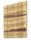 Shape of Glam Purple I - Shabby Chic Print on Natural Pine Wood