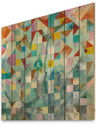 Modern Patchwork - Modern & Contemporary Print on Natural Pine Wood