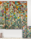 Modern Patchwork - Modern & Contemporary Print on Natural Pine Wood