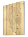 Watercolor Minimal Blush II - Transitional Print on Natural Pine Wood