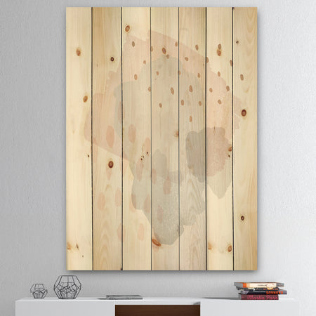 Watercolor Minimal Blush II - Transitional Print on Natural Pine Wood