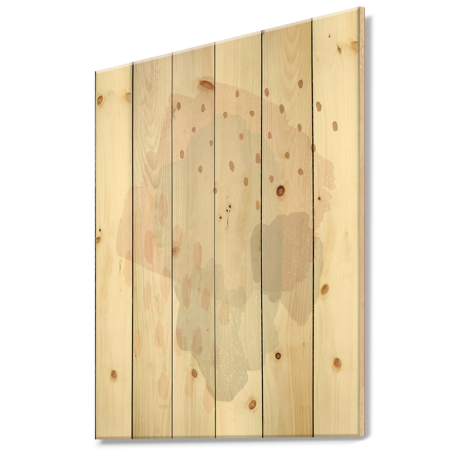 Watercolor Minimal Blush II - Transitional Print on Natural Pine Wood