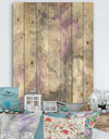 Porch & Den Watercolor Minimal Purple Tones III - Farmhouse Print on Natural Pine Wood