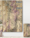 Porch & Den Watercolor Minimal Purple Tones III - Farmhouse Print on Natural Pine Wood