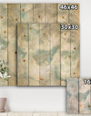 Pale Blue Shade IV - Modern Farmhouse Print on Natural Pine Wood
