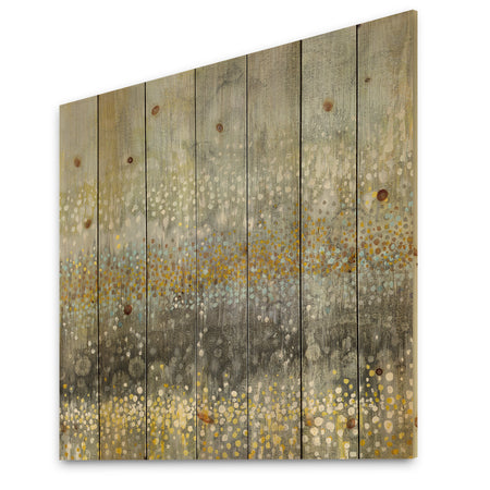 Glam Rain Abstract III - Modern & Contemporary Print on Natural Pine Wood