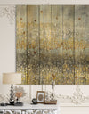 Glam Rain Abstract IV - Modern & Contemporary Print on Natural Pine Wood