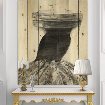 Glam and Fashion Feminine IV - Fashion Figures Print on Natural Pine Wood
