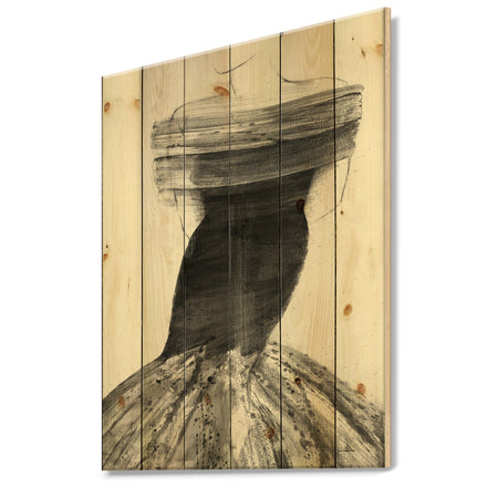 Glam and Fashion Feminine IV - Fashion Figures Print on Natural Pine Wood