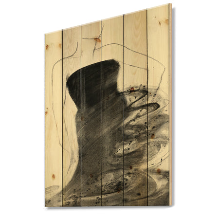 Glam and Fashion Feminine I - Fashion Figures Print on Natural Pine Wood