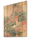 Durty Shabby Pink Blush III - Shabby Chic Print on Natural Pine Wood