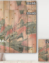Durty Shabby Pink Blush III - Shabby Chic Print on Natural Pine Wood