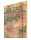 Durty Shabby Pink Blush II - Shabby Chic Print on Natural Pine Wood