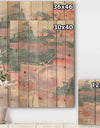 Durty Shabby Pink Blush II - Shabby Chic Print on Natural Pine Wood