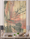 Durty Shabby Pink Blush I - Shabby Chic Print on Natural Pine Wood