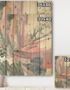 Durty Shabby Pink Blush I - Shabby Chic Print on Natural Pine Wood