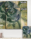 Blue Floral Poppies II - Cottage Print on Natural Pine Wood