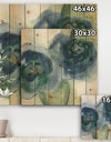 Blue Floral Poppies III - Cottage Print on Natural Pine Wood