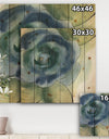 Blue Floral Poppies IV - Cottage Print on Natural Pine Wood